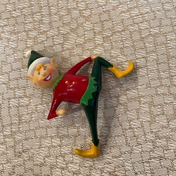 Vintage sitting shelf pixie elf resin 1981 Christmas - Picture 4 of 11